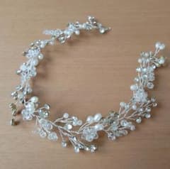 【美品】BLISS ブライダルヘッドドレス パール ビジュー ワイヤーアートのサムネイル