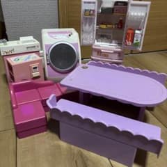 リカちゃん ハウス 家具セット（洗濯機・インターホン動作確認済）のサムネイル