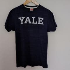 USA製 Yale ロゴ Tシャツ ダークネイビー シングルステッチ