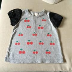 新品ブランシェス女の子90半袖トップスチェリーさくらんぼティーシャツTシャツ可愛のサムネイル