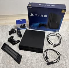 PlayStation4Pro＆コントローラー+純正充電台+縦置きスタンドセットのサムネイル