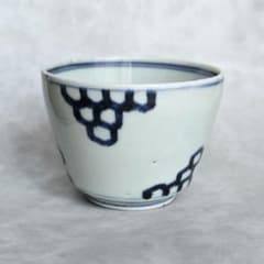 古伊万里　色絵　柘榴　向付　陽刻　猪口　江戸時代　骨董　金継ぎ　アンティーク 古伊万里 染付 向付 猪口 江戸 酒器 蕎麦猪口 アンティーク 金継ぎ 金