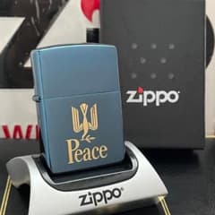 ジッポーzippo Peace ピース ブルーチタン初期物93年製限定懸賞非売品