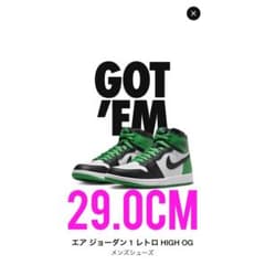 NIKE エアジョーダン1 セルティックス　ラッキーグリーンのサムネイル