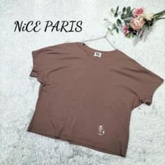 [Nice Paris] Women's Golf Wear Short-Sleeve Shirt Brown Size L