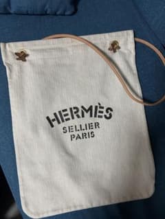 HERMÈS アリーヌGMトートバッグ アイボリー コットン エルメス - メルカリ