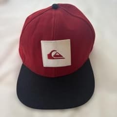 QUIKSILVER キャップ レッド ブラック スナップバックのサムネイル