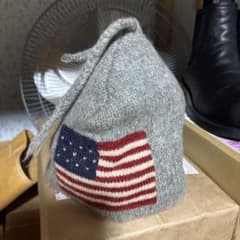 POLO SPORT ニット帽 アメリカ国旗デザインのサムネイル