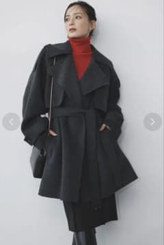 【美品】anuansリバーミドルコートのサムネイル