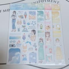 【即購入可❗️】キャンドゥ　One Summer Day シール　4枚まとめ売りのサムネイル