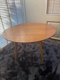 直接引き取り希望】ダイニングテーブル 4人用 丸テーブル天然木円形