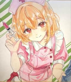 原画】手描き アナログ オリジナルイラスト 大色紙 - メルカリ