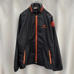 【adidas】希少80sデサント製トレフォイルロゴ刺繍ナイロンジャケット