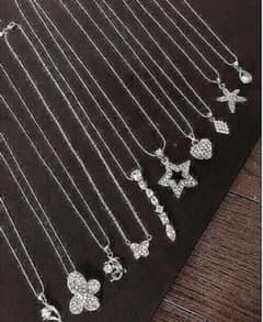 【お得❗️】シルバーネックレス10本セット　ネックレストップ付き♬のサムネイル