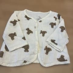Chocolat くま柄 ガーゼカーディガン