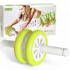 【未使用級】La-VIE(ラヴィ) ガールズ腹筋ローラー 女性 初心者 2輪のサムネイル