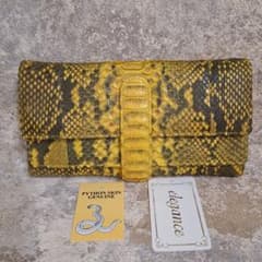 ダイヤモンドパイソン ギャルソン長財布 黄色 イエロー - メルカリ