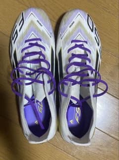adidas F50 サッカースパイク ホワイト パープル - メルカリ