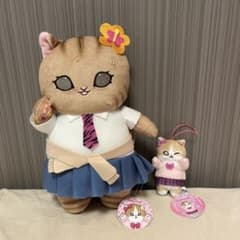 【新品】mofusand コギャルにゃん BIGぬいぐるみ & マスコット 2点