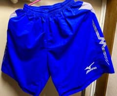 MIZUNO 青 サッカーパンツ サッカー部のサムネイル
