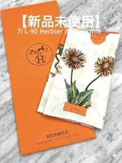 新品・未使用】エルメス カレ90 ガヴァルニー圏谷の押し花 スカーフ