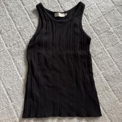 moussy リブ タンクトップ ブラック