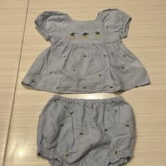petit main ベビー服 セットアップ トップス ブルマ さくらんぼ刺繍のサムネイル