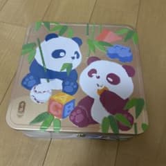 パンダ柄 ブリキ缶 小物入れ 収納ケースのサムネイル