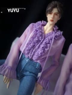 bjd전용 1/6 왕이치히로 인형 인형 장난감 양복 진정령 보라색 블라우스