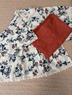 ひよこ商店 浴衣ドレス 花柄 レース 100cmのサムネイル