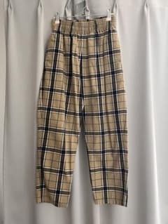 GUチェック柄 シェフパンツ ベージュ系のサムネイル