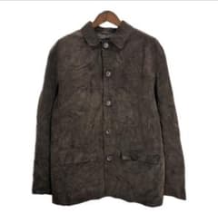 00年代BananaRepublic スエードレザージャケット ブラウン 古着のサムネイル