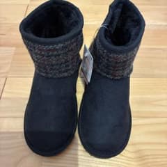 ムートンブーツキッズ　スノーブーツ20cm ブラックHarris Tweedのサムネイル