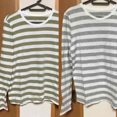 無印良品 ボーダーシャツ (グレー売り切れ)のサムネイル