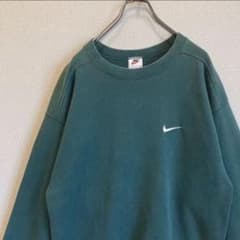 90s レアカラー NIKE 緑 スウェット 銀タグ USA製 ゆるだぼのサムネイル
