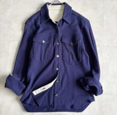 ISABEL MARANT ETOILE ウール混シャツジャケット 紺 38 - メルカリ