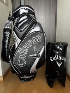 美品キャロウェイ　ド迫力大きめキャディバッグ　エナメル　9型　ブラック×シルバー 美品キャロウェイ ド迫力大きめキャディバッグ エナメル 9型 ブラック