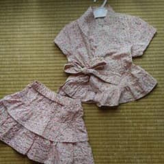 甚平ドレス　花柄　110 ベルトが可愛いのサムネイル