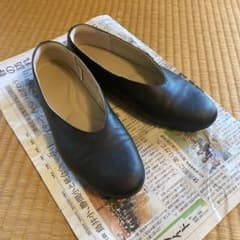 無印良品　フラットシューズ ブラック 23.5cmのサムネイル