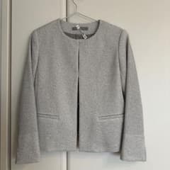 theory luxe グレー ノーカラージャケット 38 - メルカリ