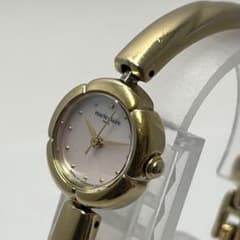 美品 marie claire 花びらケース ブレスレットウォッチ シェル文字盤