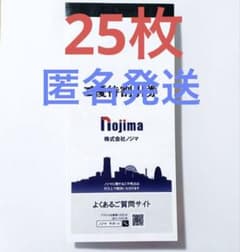 ノジマ株主優待　10%割引券のサムネイル