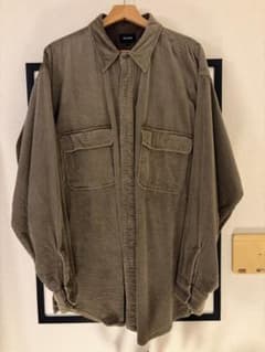 BEAMS コーデュロイシャツ 長袖 カーキ Lのサムネイル