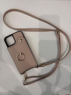 【美品】iPhone14 ベージュ ストラップ付きスマホケースのサムネイル
