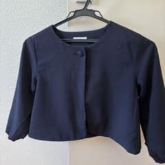 ネイビー ボタン付き ボレロのサムネイル