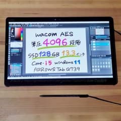 高性能i5&大画面13インチ☆新し目8世代☆Q73 9お絵描きタブレット