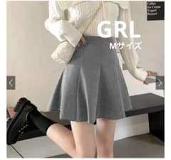 GRL インパン裏地付きフレアミニスカート