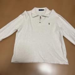 Polo Ralph Lauren ライトグレー ジップアップニット Mのサムネイル
