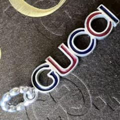 GUCCI オールドGUCCIロゴチャーム シルバーAg925 ペンダント美品