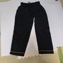 ブラック イージーパンツ パイピングデザイン ルームウェア　寝間着　12